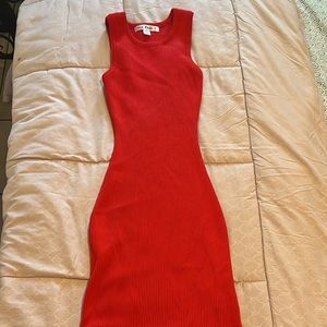 Red long dress